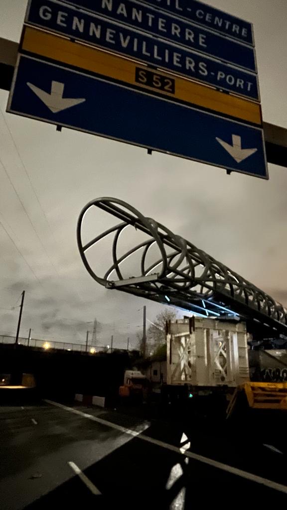 Chantier ZAC des Louvresses à Gennevilliers - Ripage de la passerelle — Ateliers 2/3/4/-22