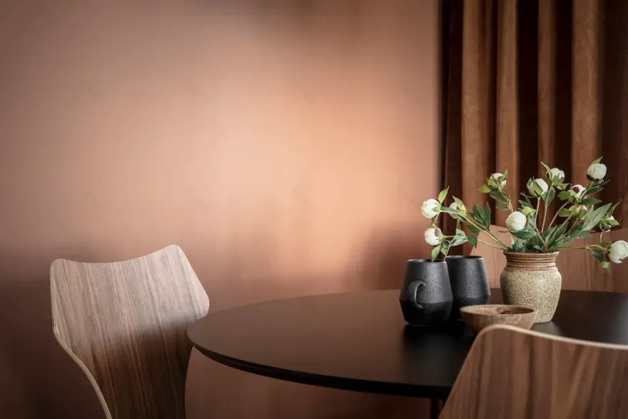 瑞典暖色调半开放厨房公寓设计-5