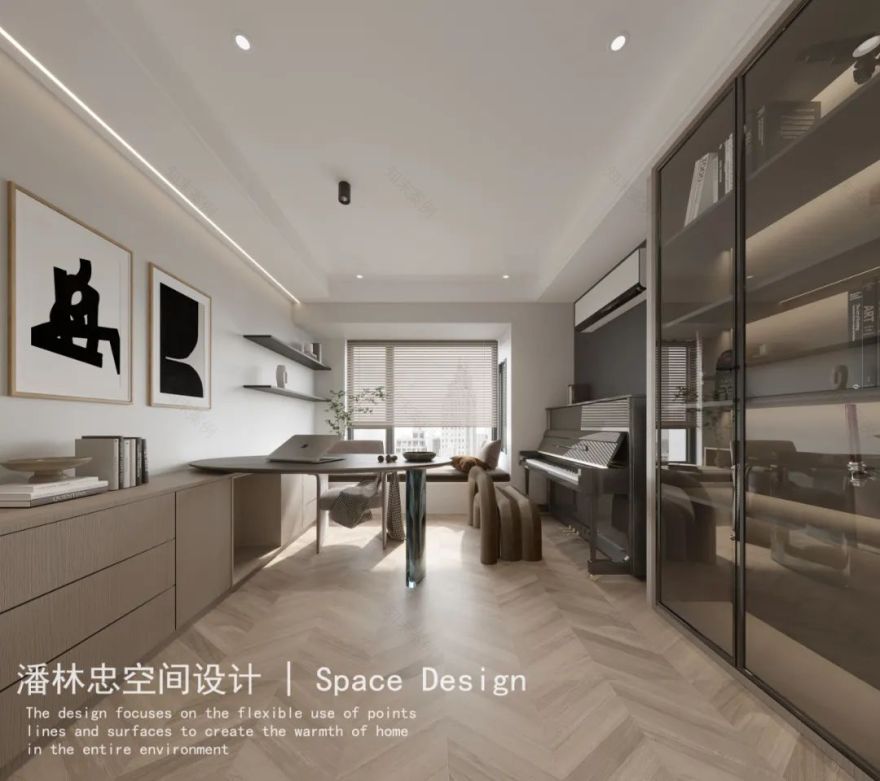 湖州现代简约住宅丨中国湖州丨潘林忠空间设计-10