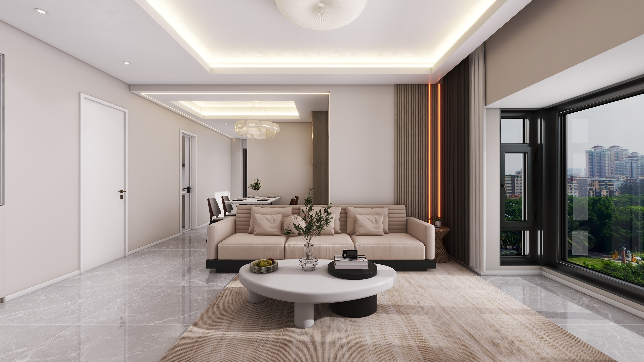 四川成都世家东部时空（93平方现代简约三居室）-4