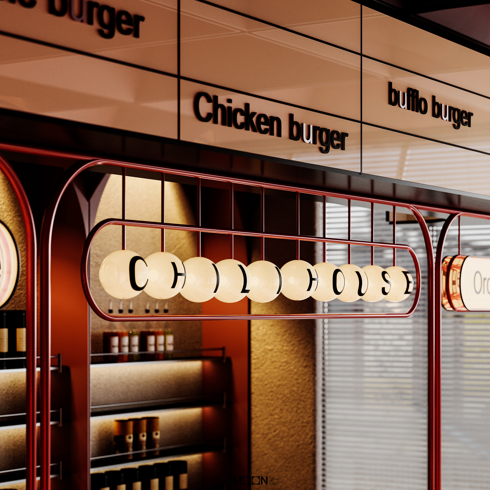 Chili House Burger餐厅设计丨Moon Studio-9