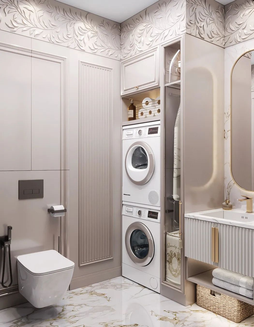 87㎡黄铜轻奢时尚家居丨Artis Interiors-50