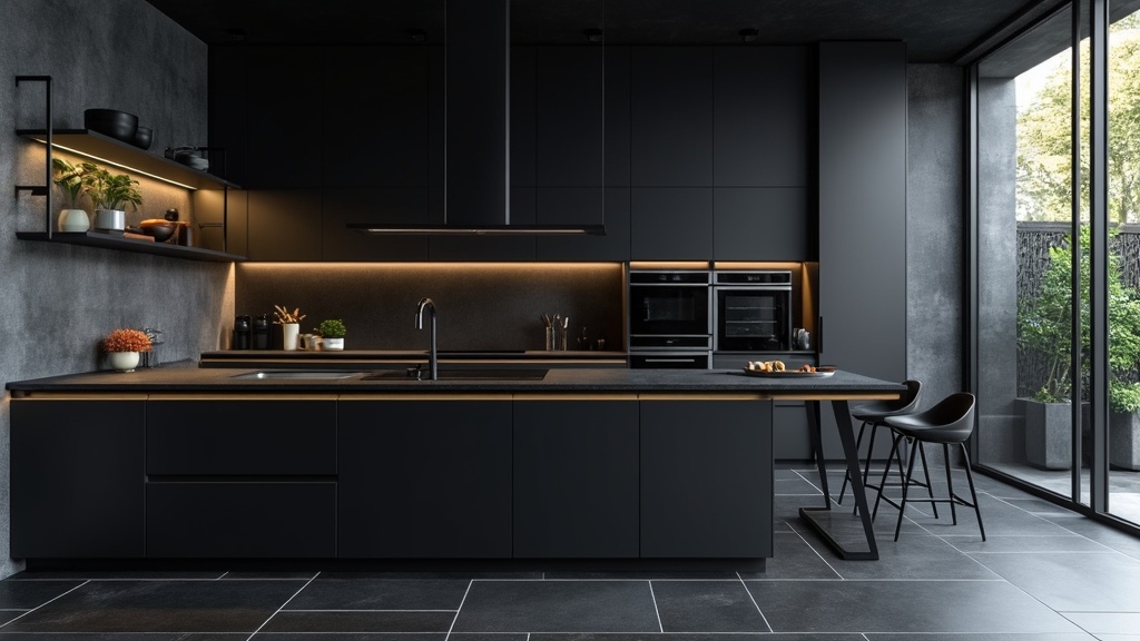 16种全黑厨房设计方案-35