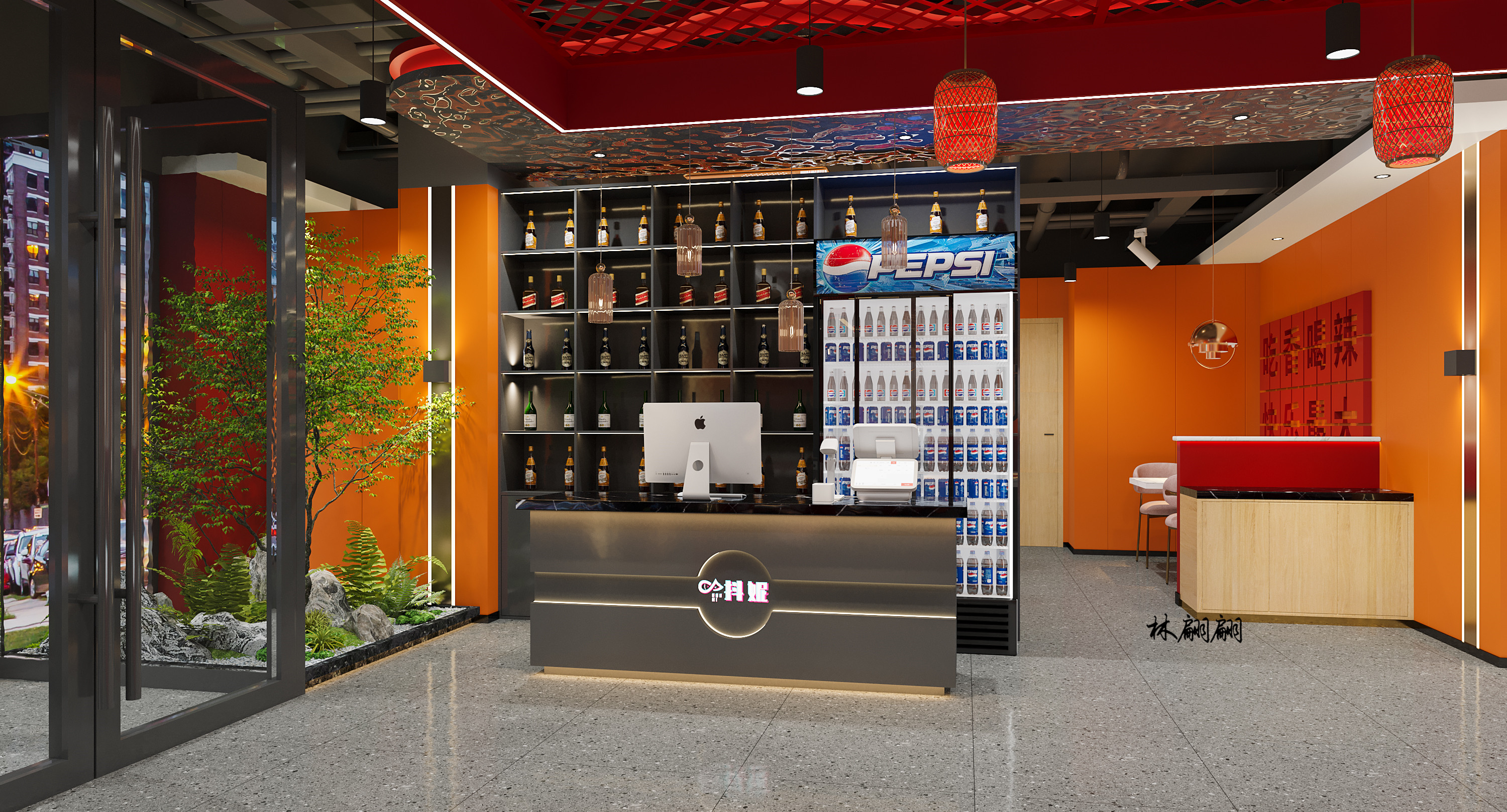 装修设计|国潮火锅店效果图设计分享-0