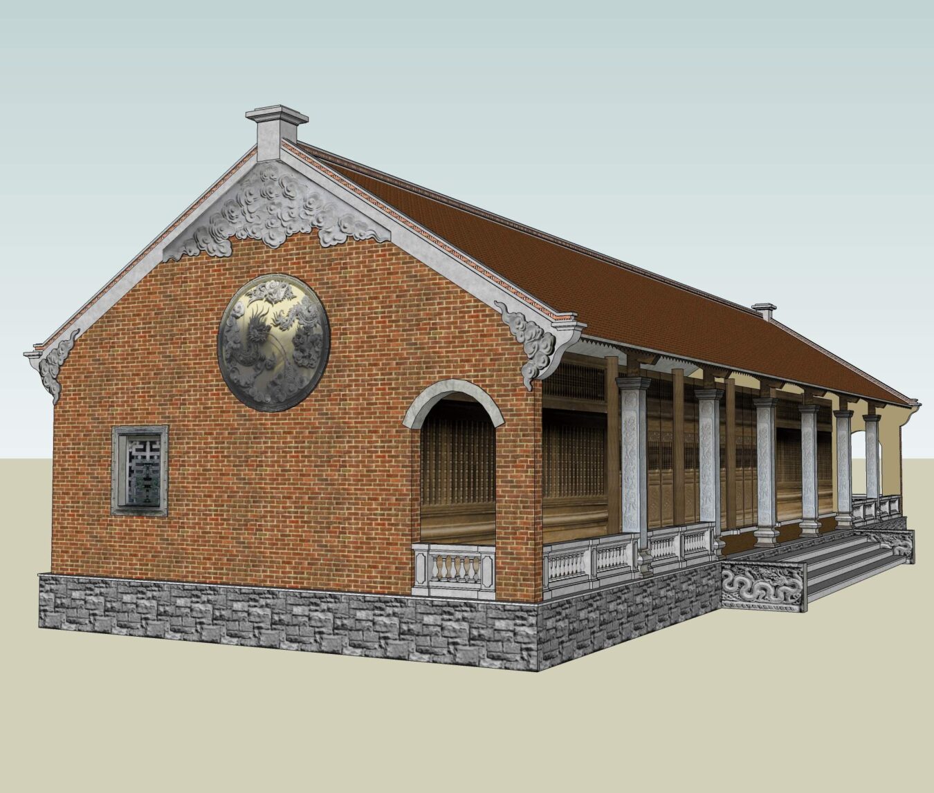 越南古建筑寺庙Sketchup模型库（P2）-8