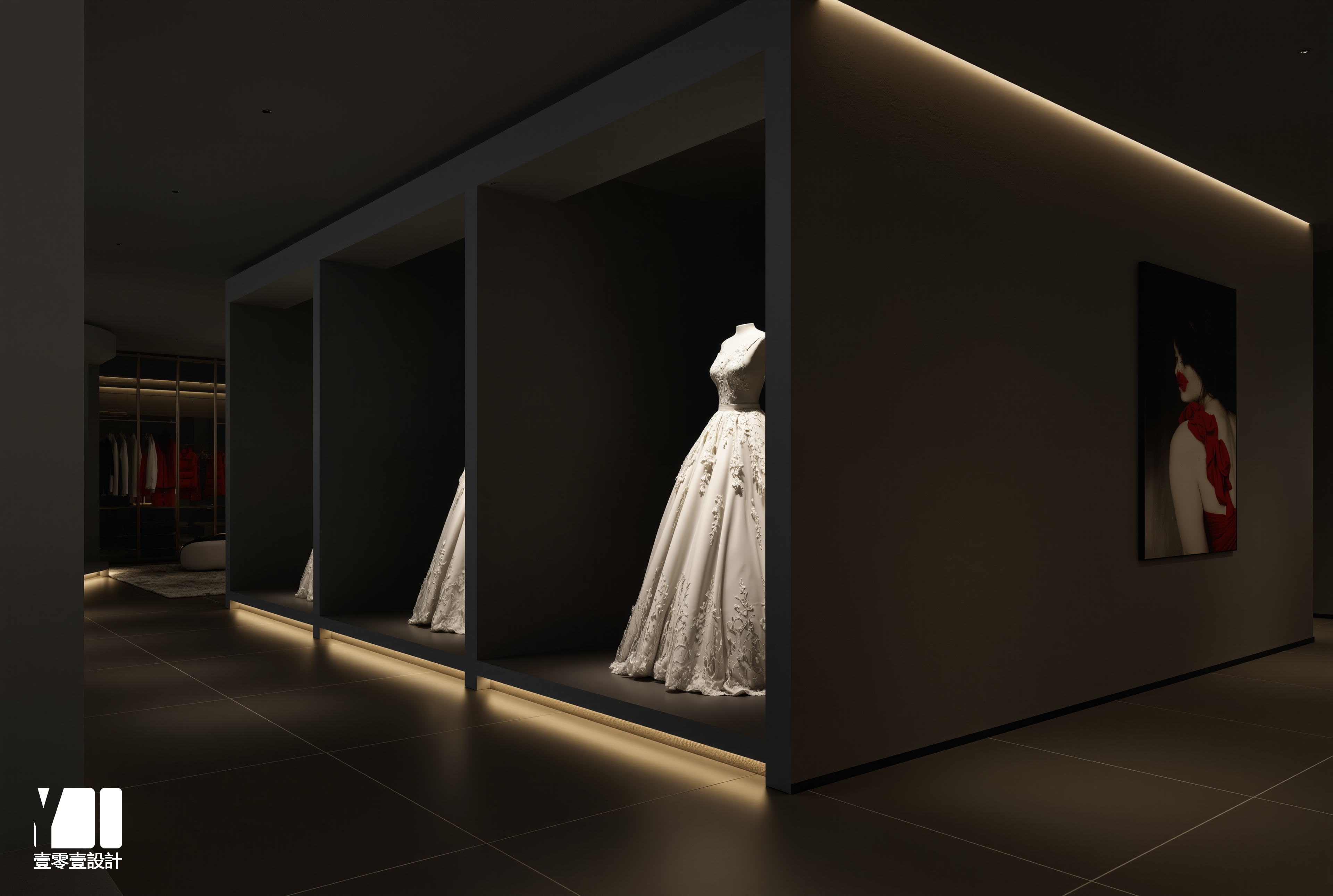 「灰与红 打造高级感爆棚的婚纱视觉盛宴-11