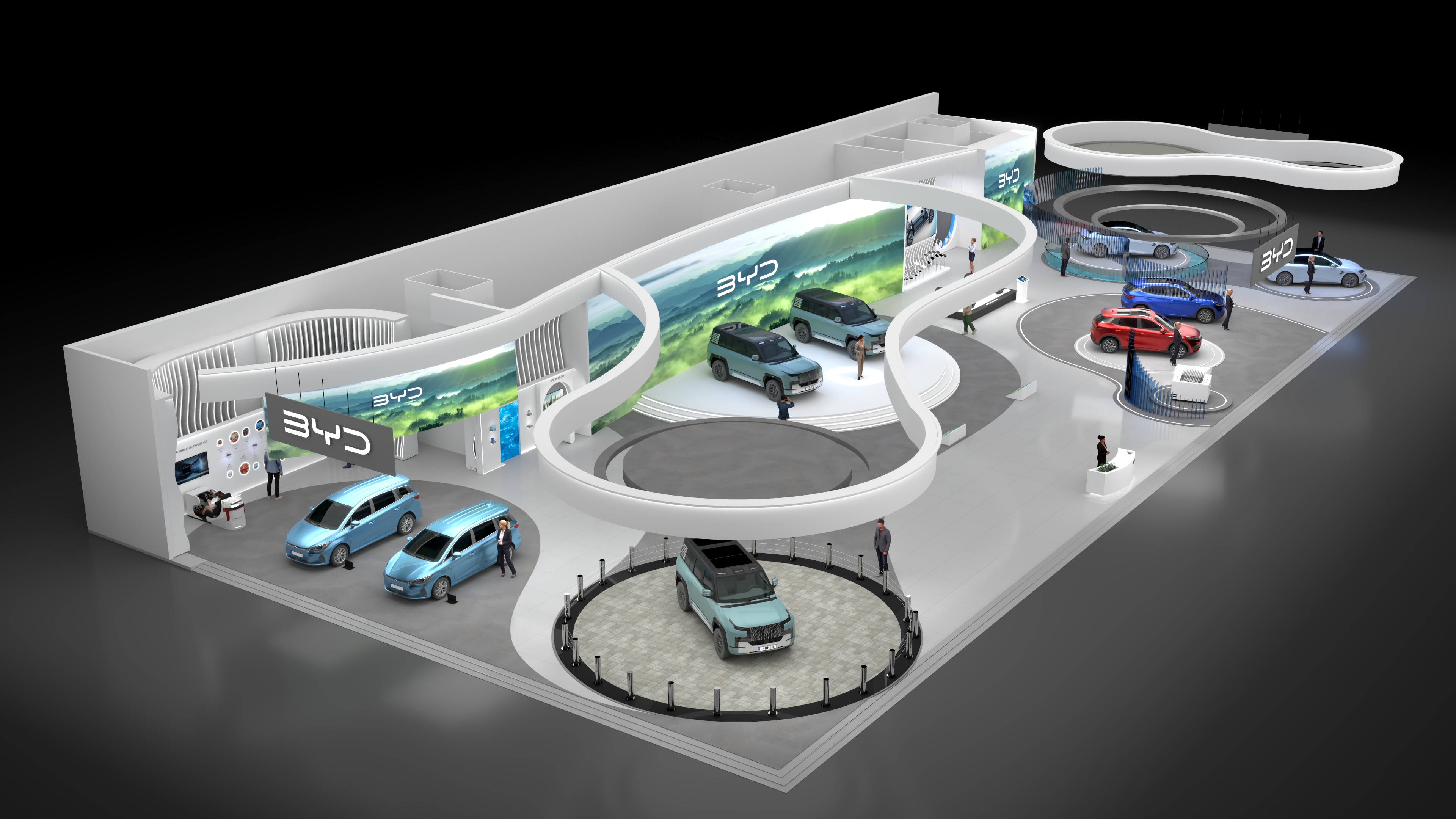 汽车展厅 BYD Stall Design (Auto Expo)-15