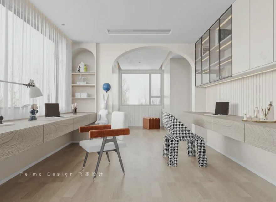 双人书房设计丨飞墨家-43
