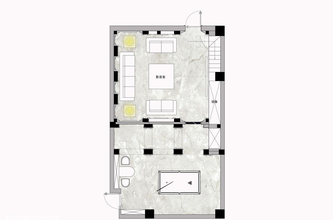 美式奢华空间,旋转楼梯与多元儿童房设计-32