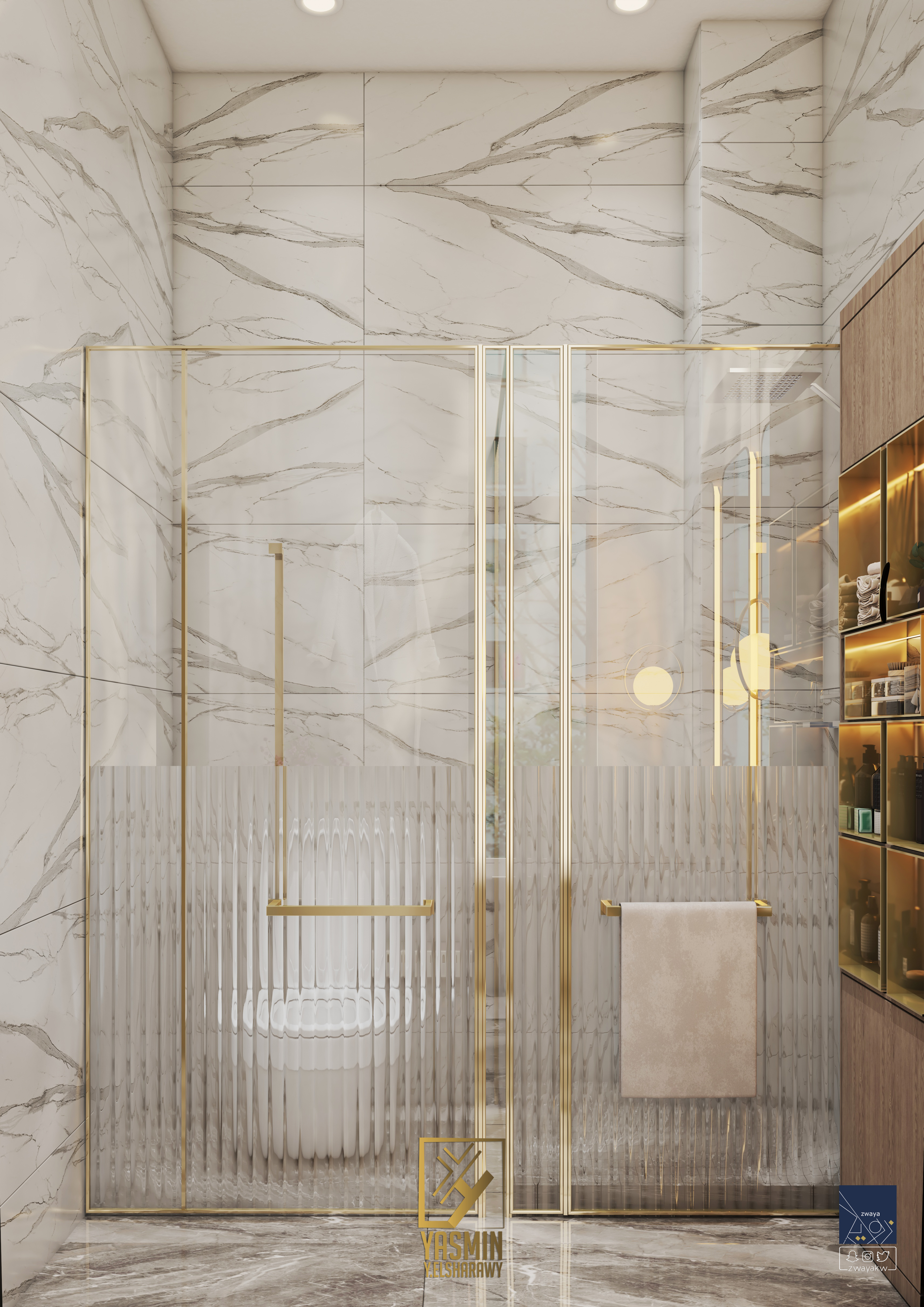 奢侈品大师级更衣室和浴室丨yasminy.elsharawy-14