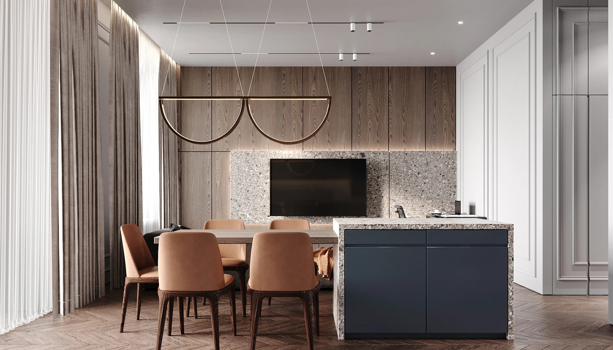 高级灰+橙色住宅设计-7