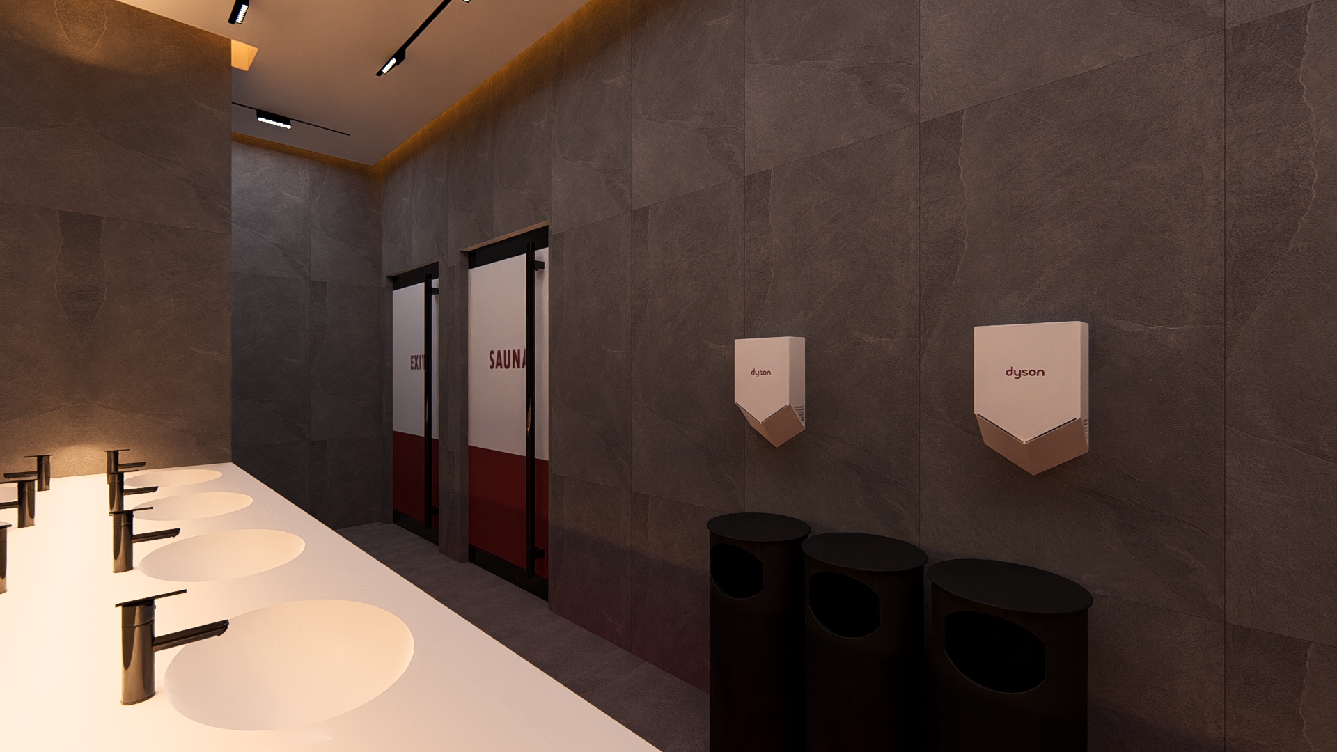 健身房更衣室及湿区室内设计-18