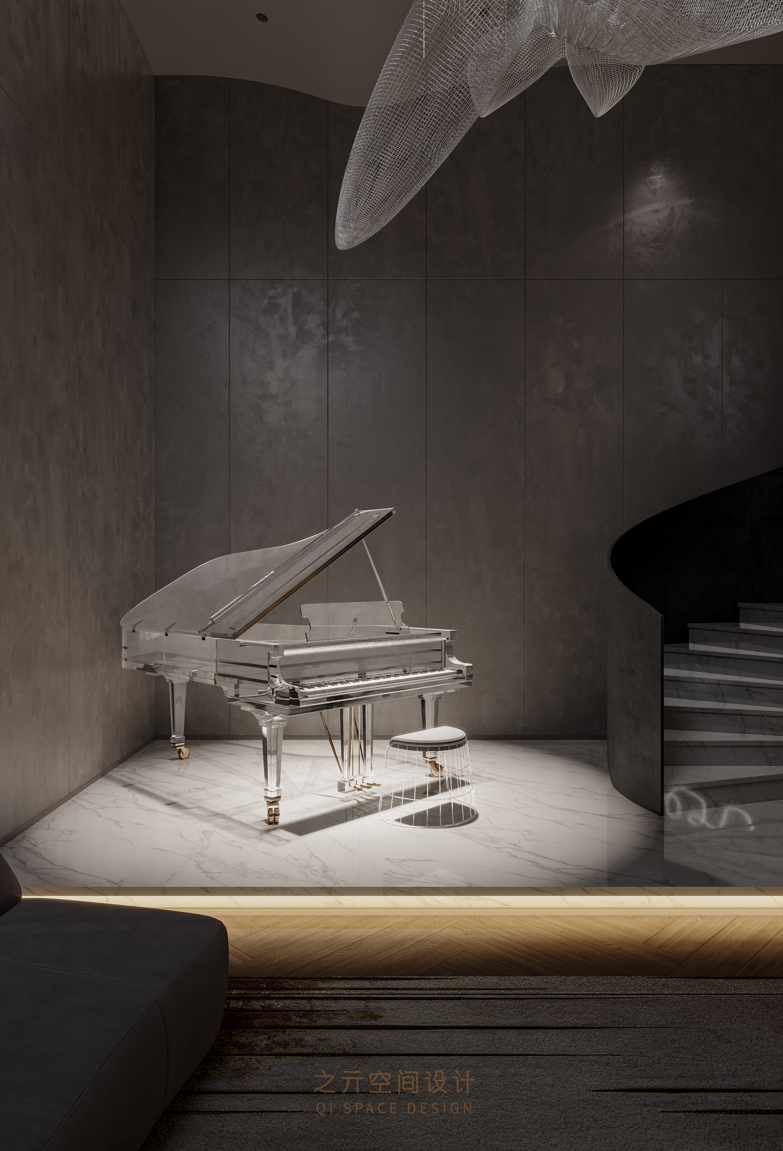 亓作 | 梦幻空灵的天空之城  650㎡现代极简风格                     -1