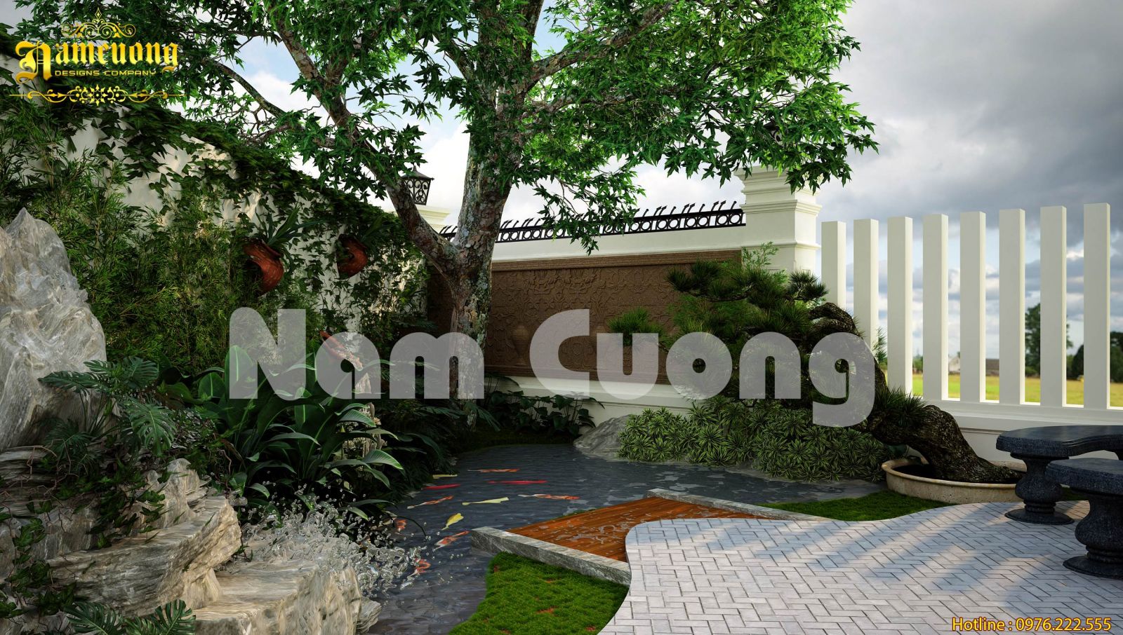 美丽锦鲤庭院设计,打造自然宁静空间-15