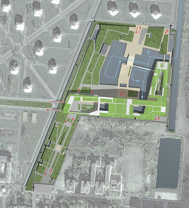 Çåëåíûé áàñòèîí. Êîíêóðñíûé ïðîåêò íà àðõèòåêòóðíóþ èäåþ êîíãðåññ-öåíòðà «Êîíñòàíòèíîâñêèé» â Ñòðåëüíå-2