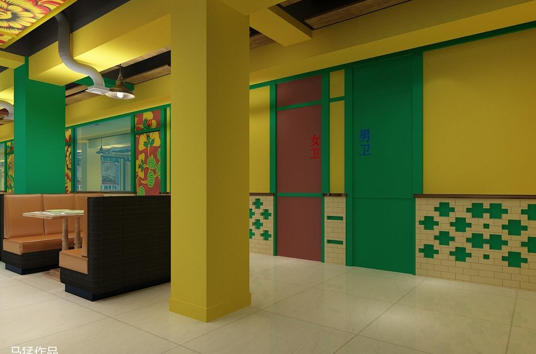 
周口火锅店装饰装修设计方案 -8