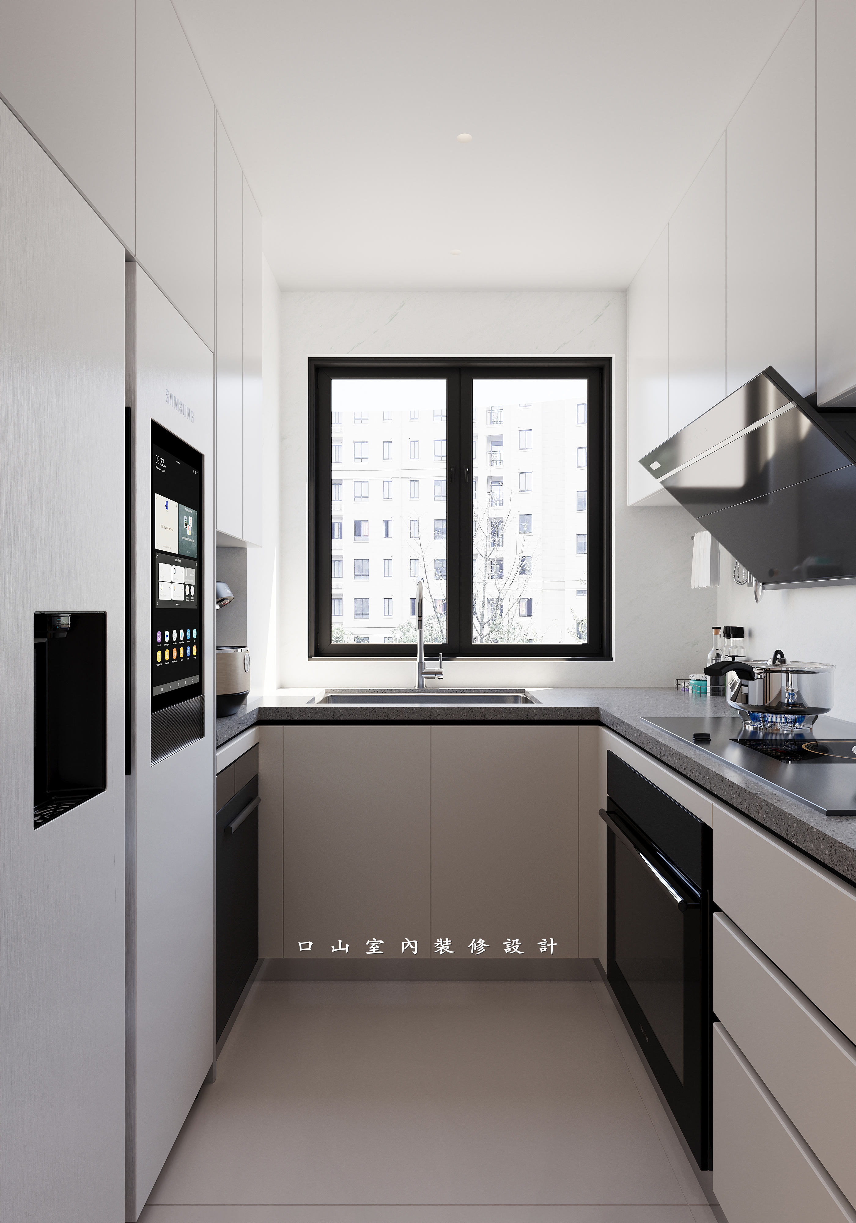 深圳口山全案设计：鸿栖台C户型，现代简约风的别样美-1