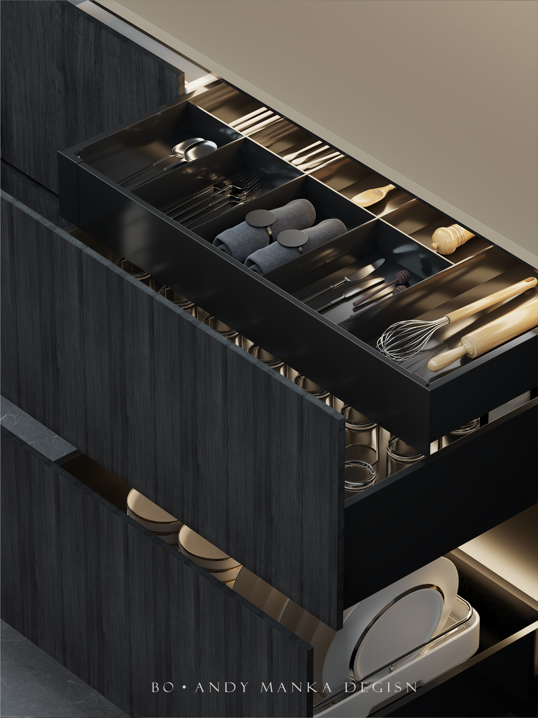 黑色与木色的碰撞-9