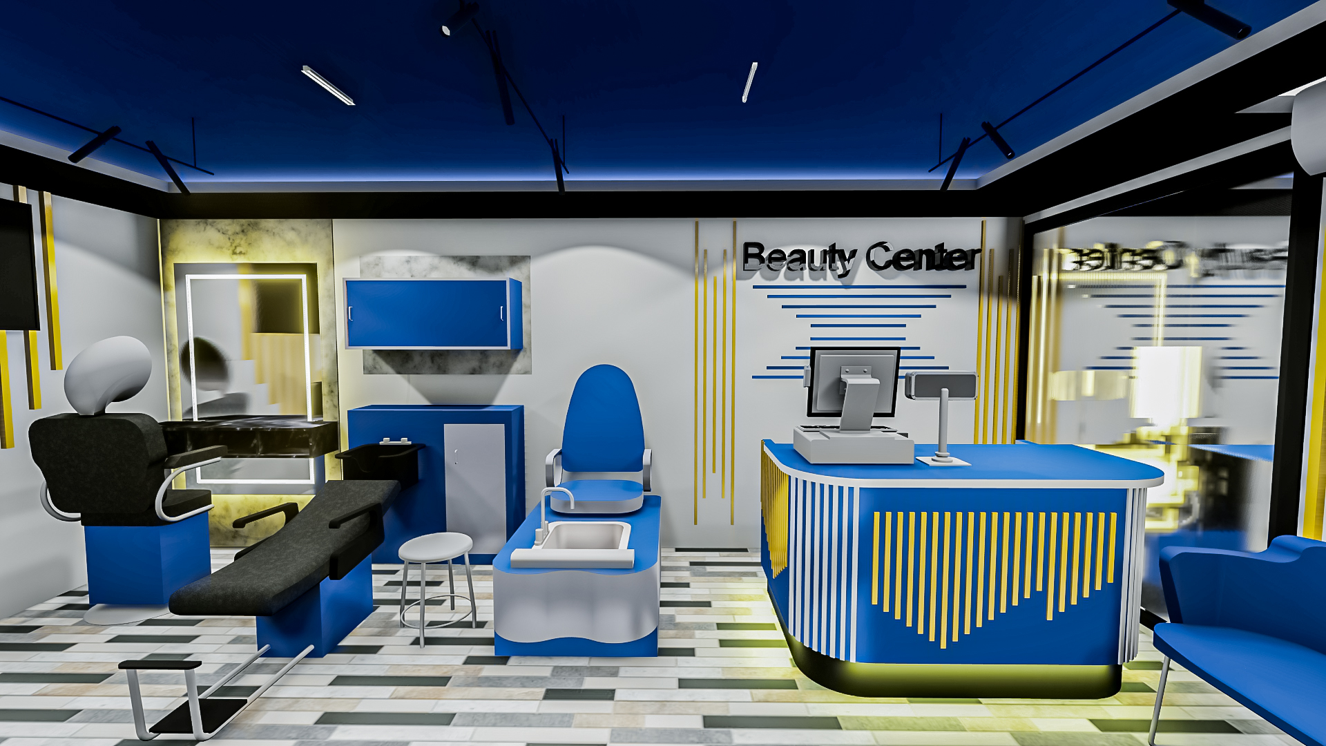 Interior design for a beauty salon-4