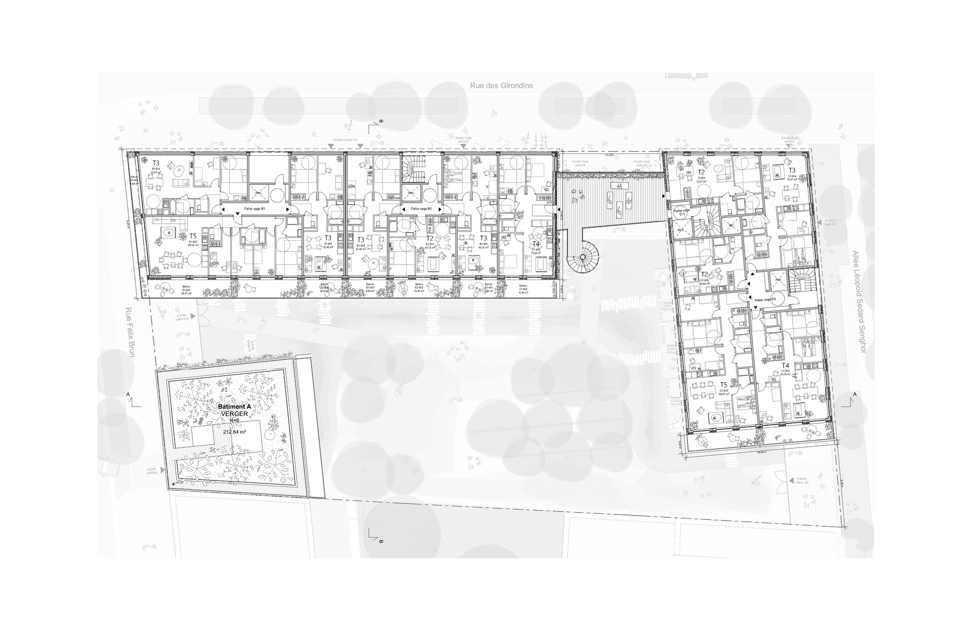 Logements et ferme urbaine, quartier des Girondins-5