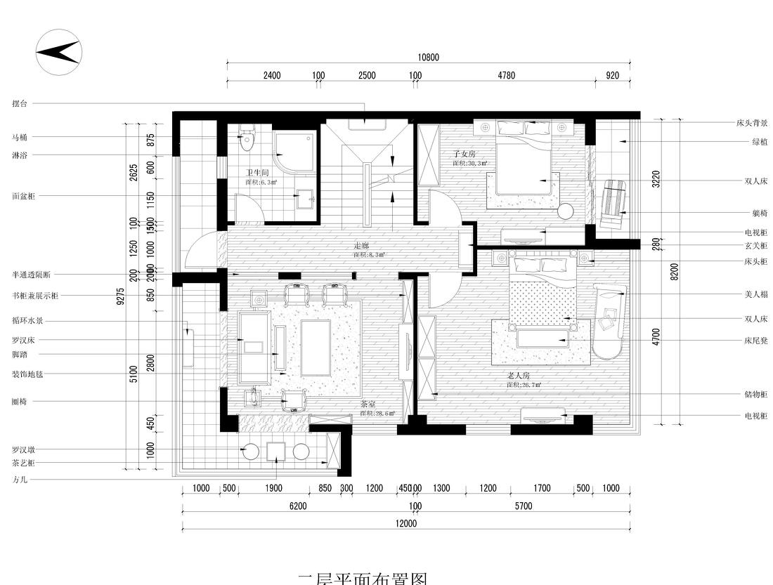 
法式欧式新中式别墅设计作品王文泉69 -7