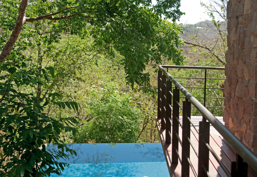 哥斯达黎加自然风光中的现代树屋-19