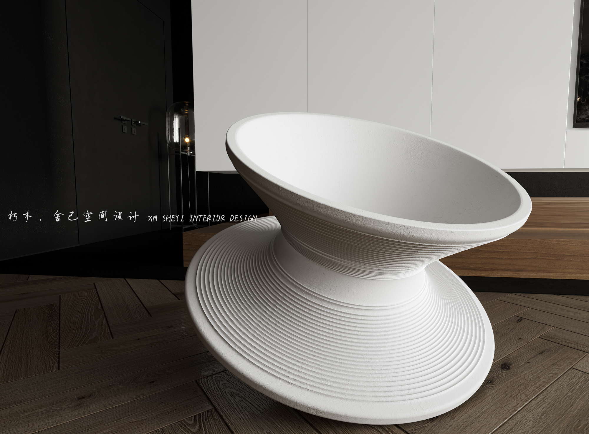 原木与高级黑 · 精致住宅设计丨舍已制作-23