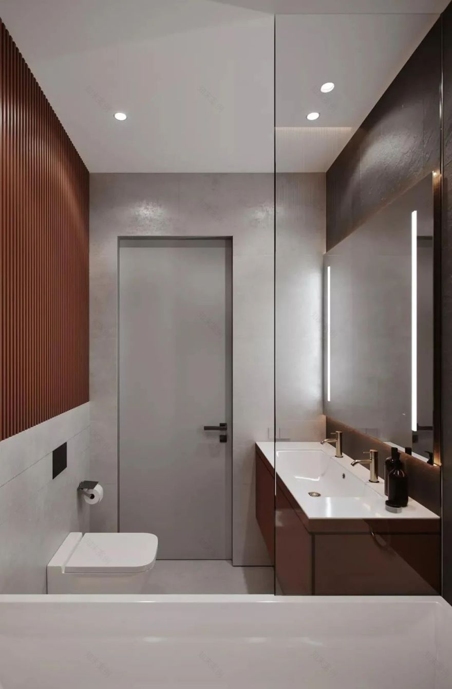 莫斯科 115㎡原木极简,温馨时尚空间设计-62