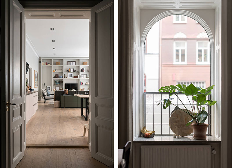 斯德哥尔摩优雅弧形窗公寓设计-16