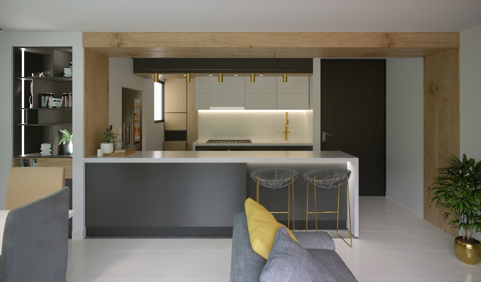 3D 设计厨房丨INTERIORISMO DISEÑO COCINAS-6