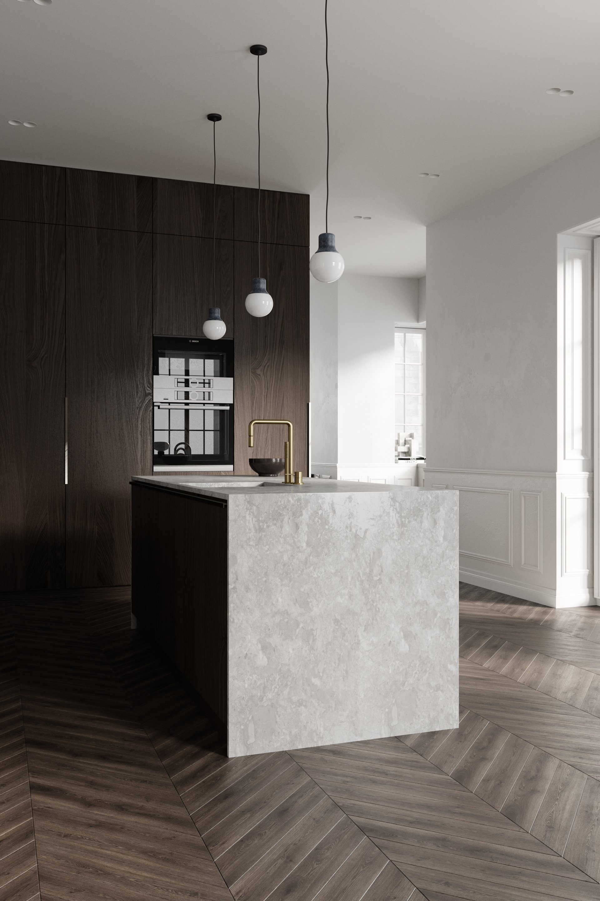 176㎡中性色调和木质纹理-7