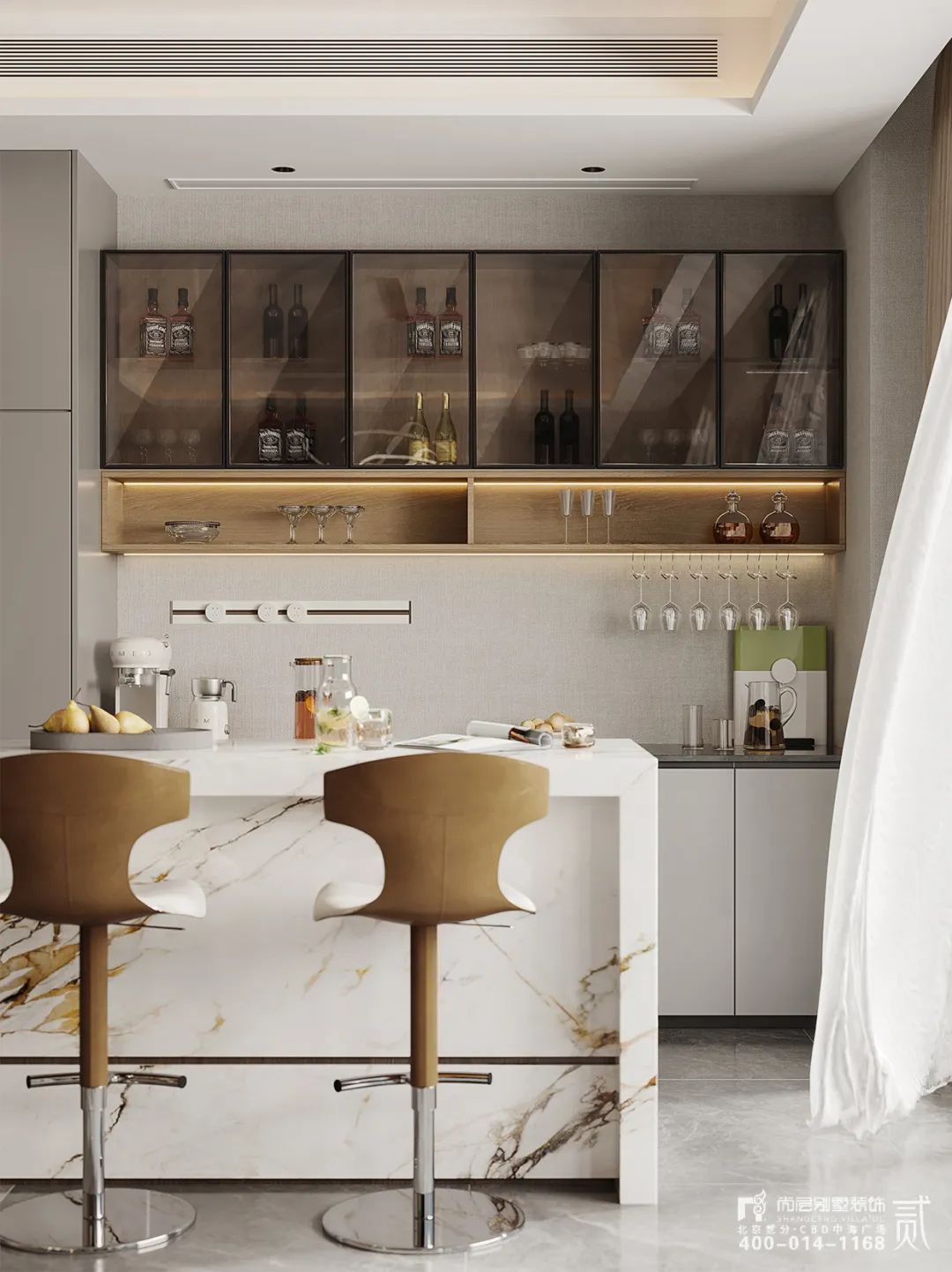 云河玉陛 x 尚层作品 | 300㎡现代简约住宅，探索生活，向心而居！-14