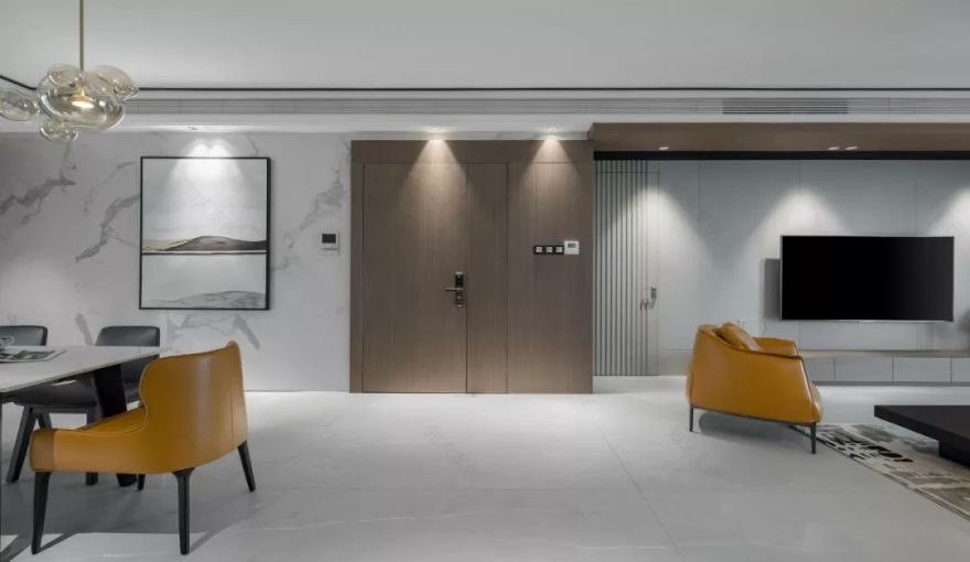 质感生活 | 简约电视墙设计打造流畅空间感-6