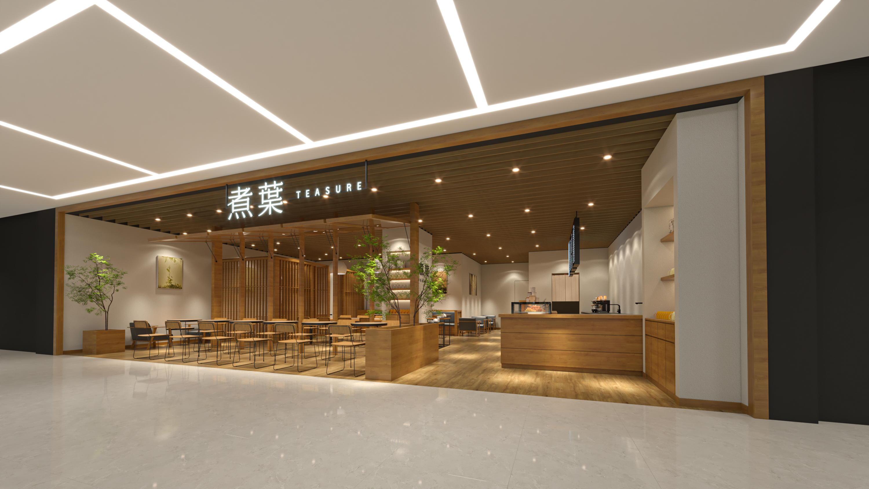 煮叶茶饮空间设计（包含北京五道口店,大吉巷店,APM店等）丨中国北京-12