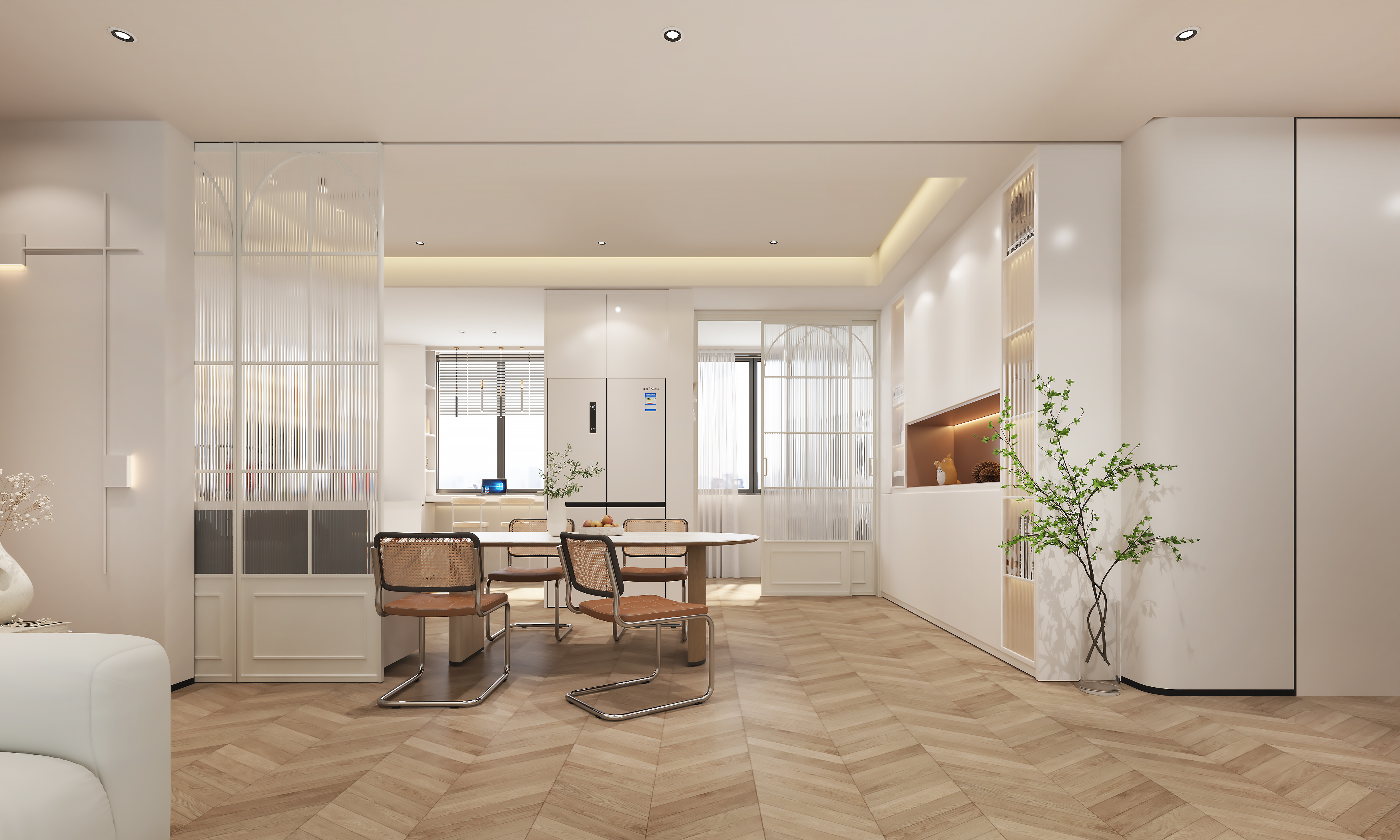 纯白奶油风家装设计作品-2