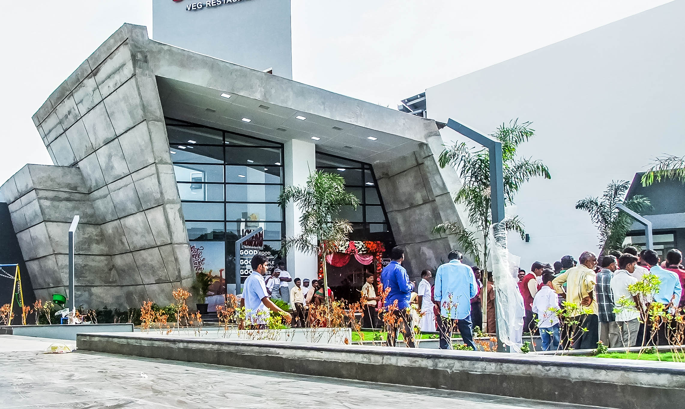 几何魅力,Maduranthagam 高速公路餐厅-29