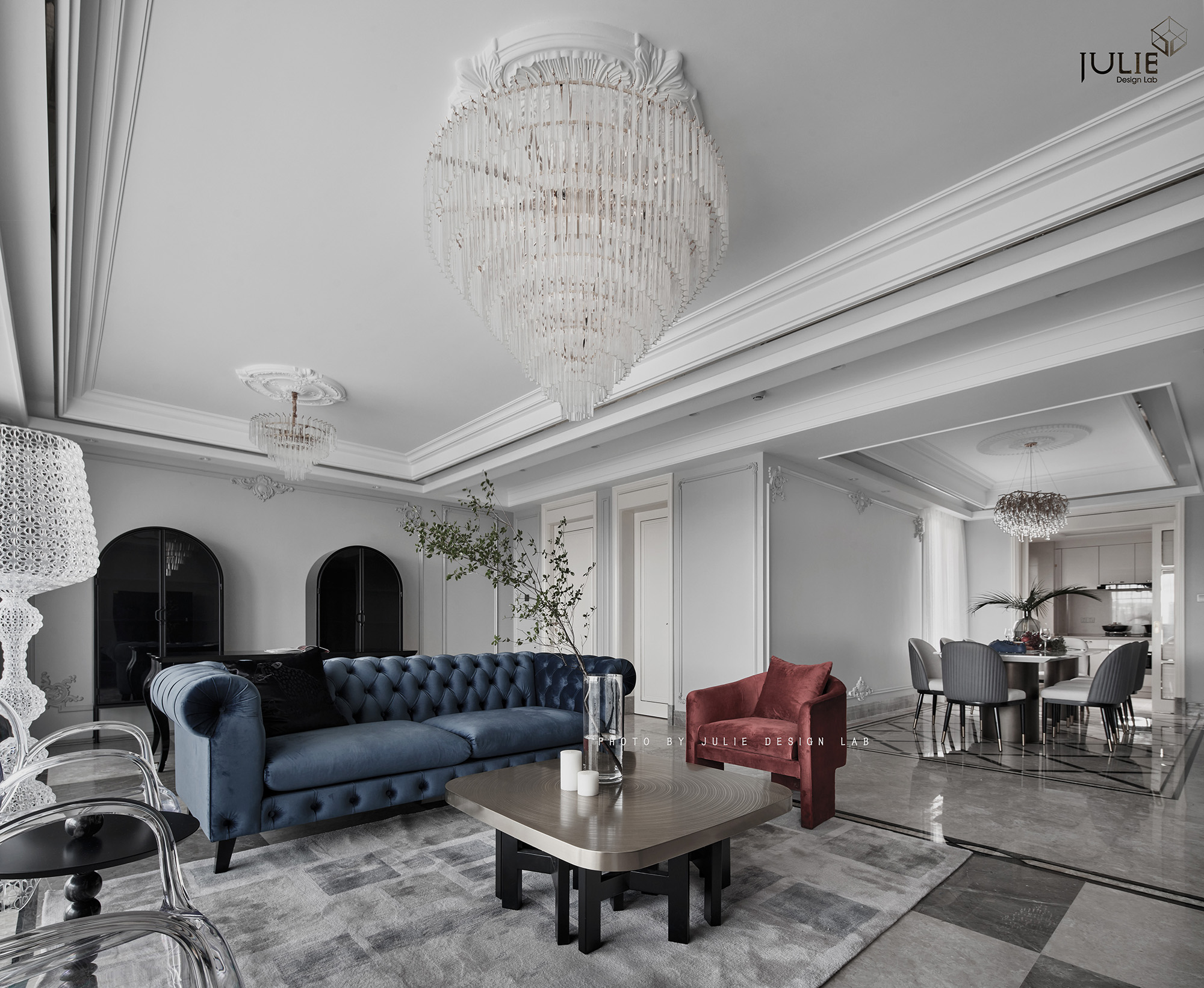 法式轻奢浪漫住宅设计丨中国杭州丨JULIE 软装设计-12