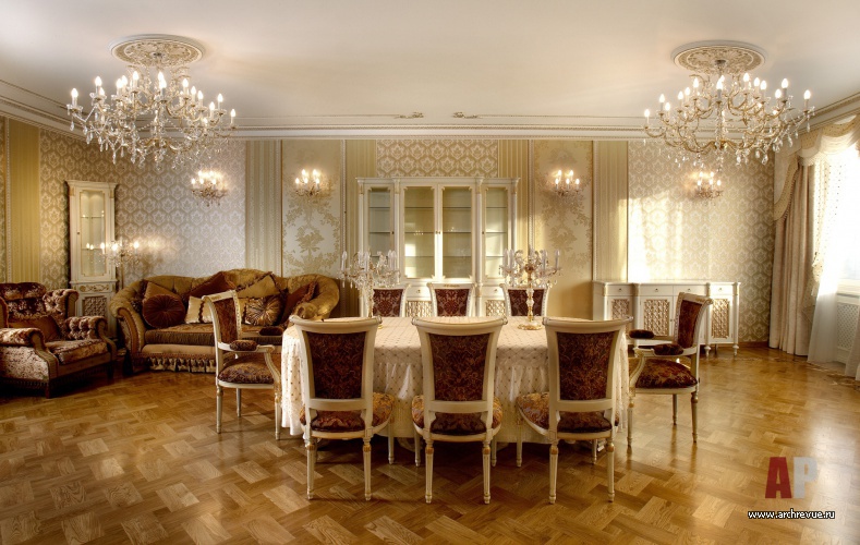 金色古典风格公寓室内设计丨Бейлина Екатерина,Андросенко Янина-8