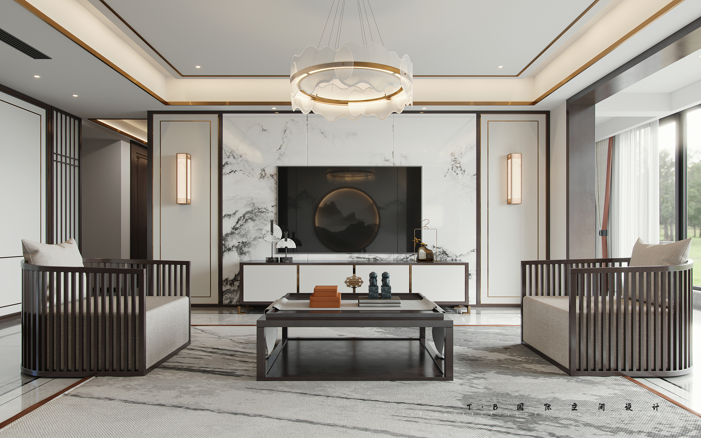 通州新中式平层设计丨中国通州丨T·B 国际空间设计-12