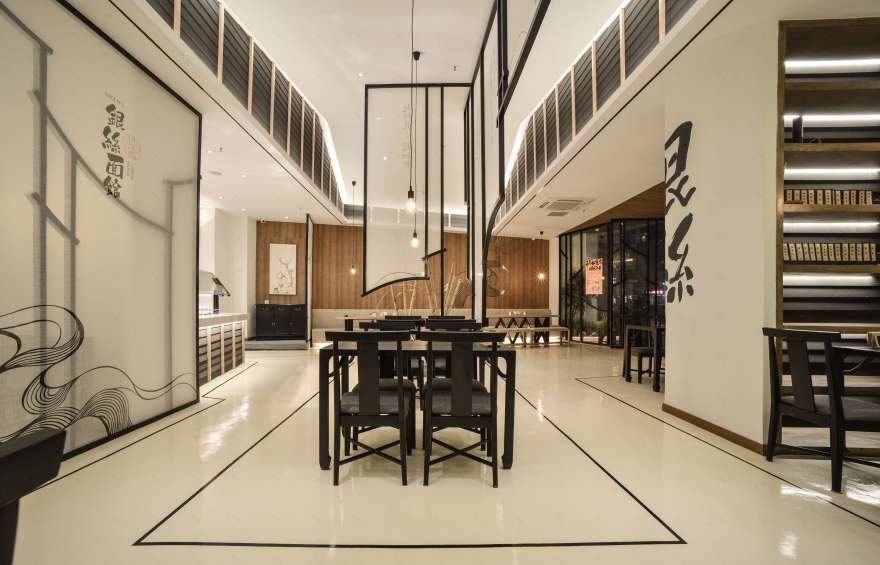 江南古韵融入银丝面馆——伊江南银丝面馆设计-1