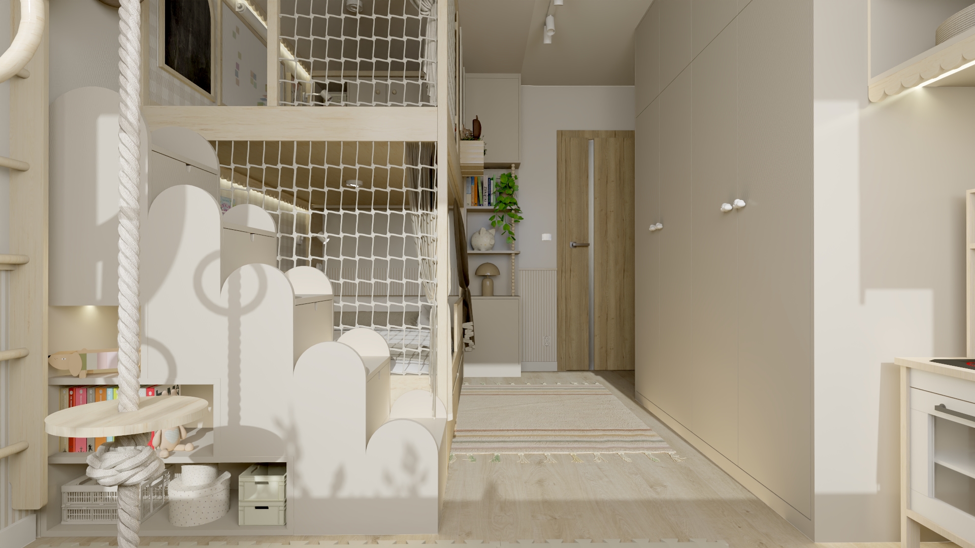 Pokój Zosi z antresolą w wersji beżowej | Wrocław-19