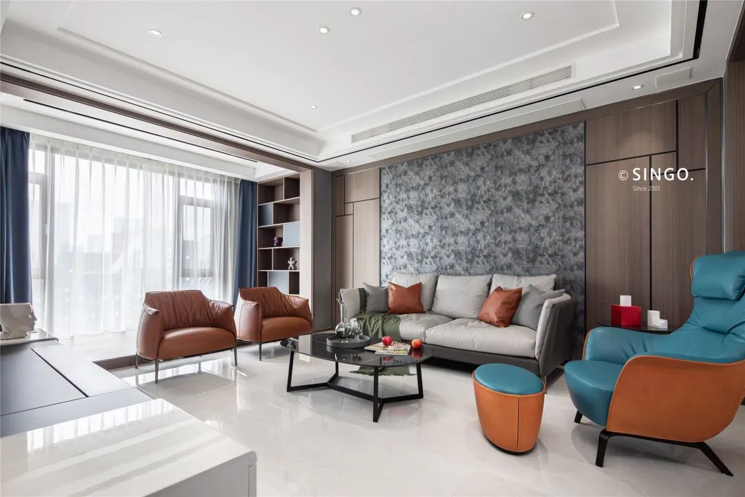 东方一品 | 现代婚房设计,色彩缤纷的温馨空间-26