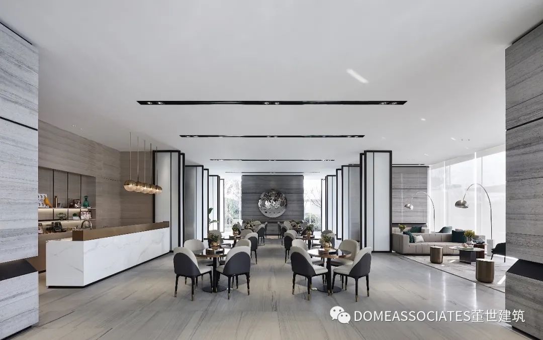 锦绣樾江府 | 河流元素贯穿的现代售楼空间-39