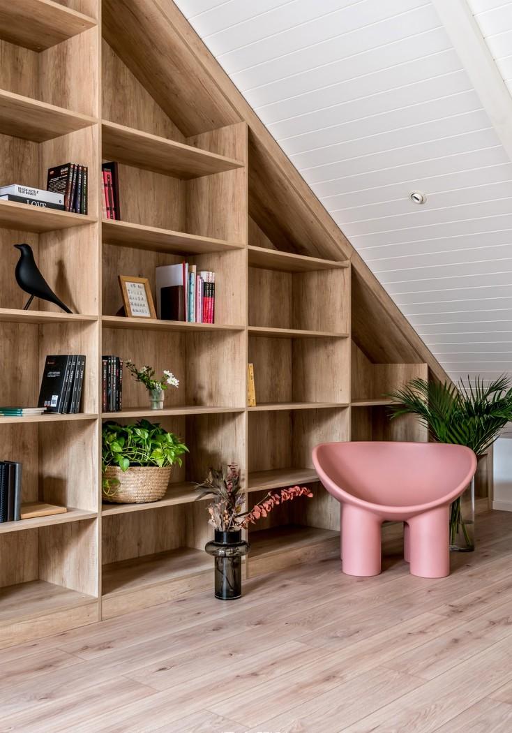 红房子开放式家居设计，自然元素打造复古质感-65