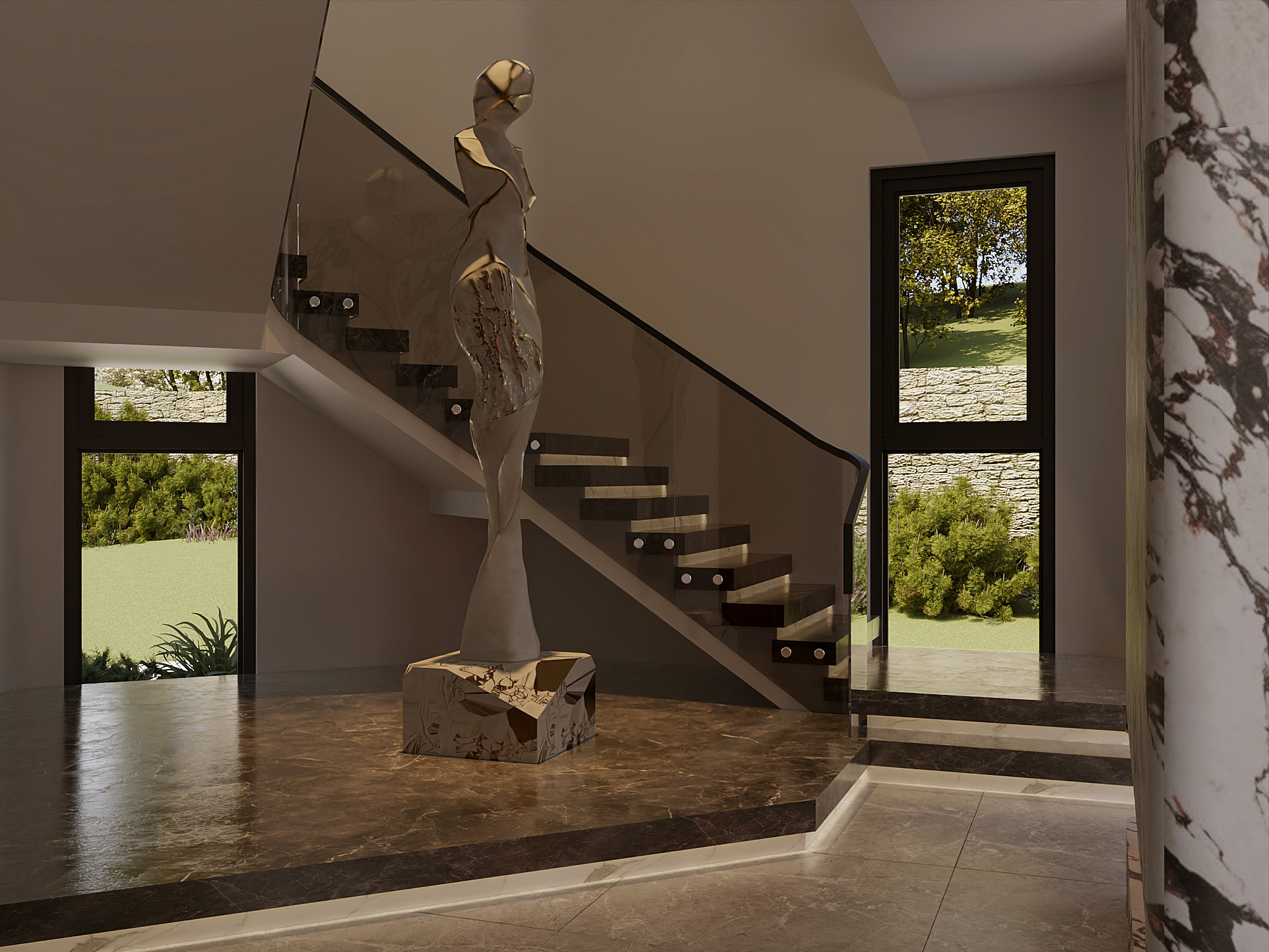 LIVINGROOM & KITCHEN - VILLA DONG XUAN - HA NOI-17