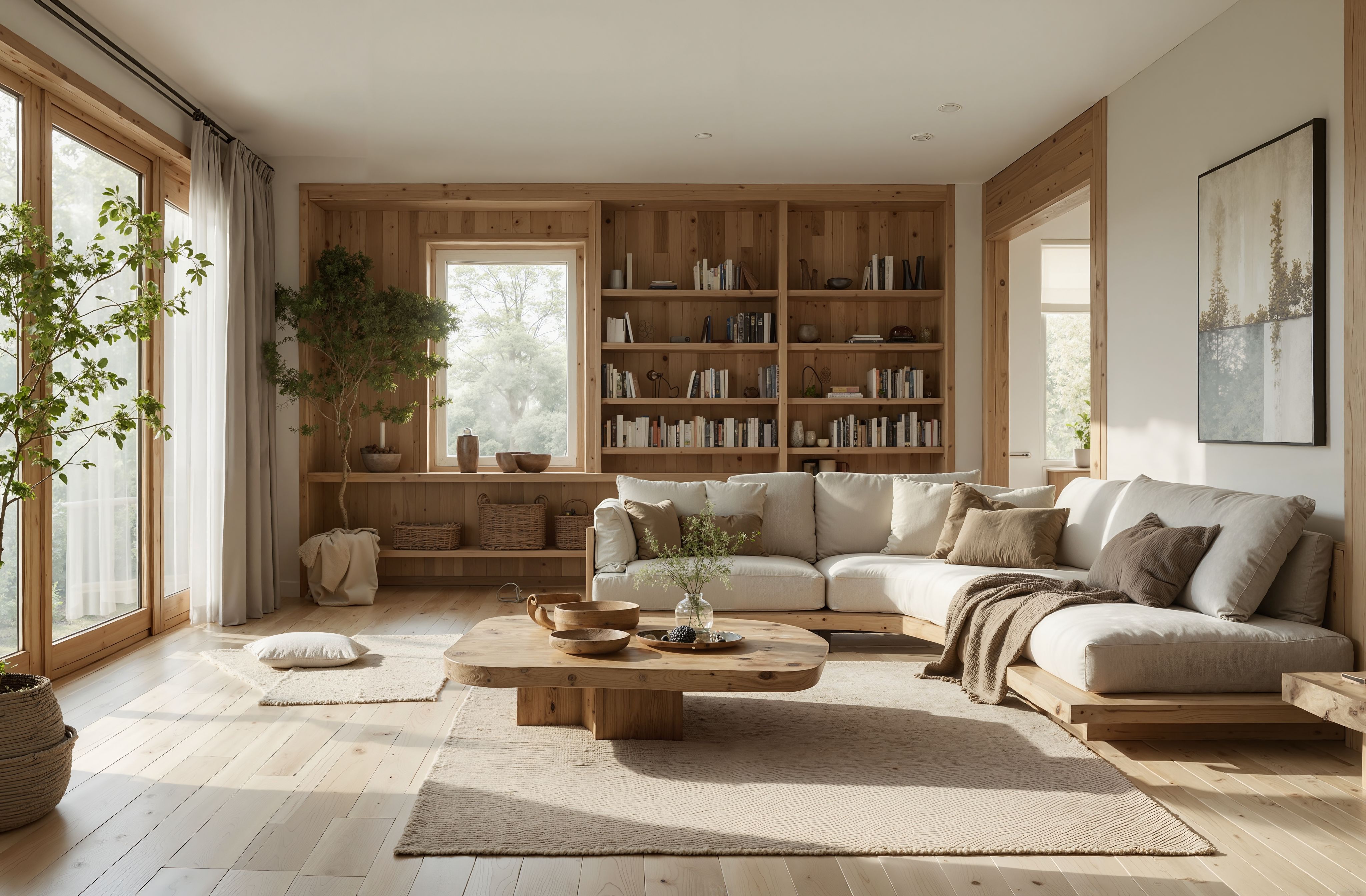 原木风温馨高级居家设计方案-14