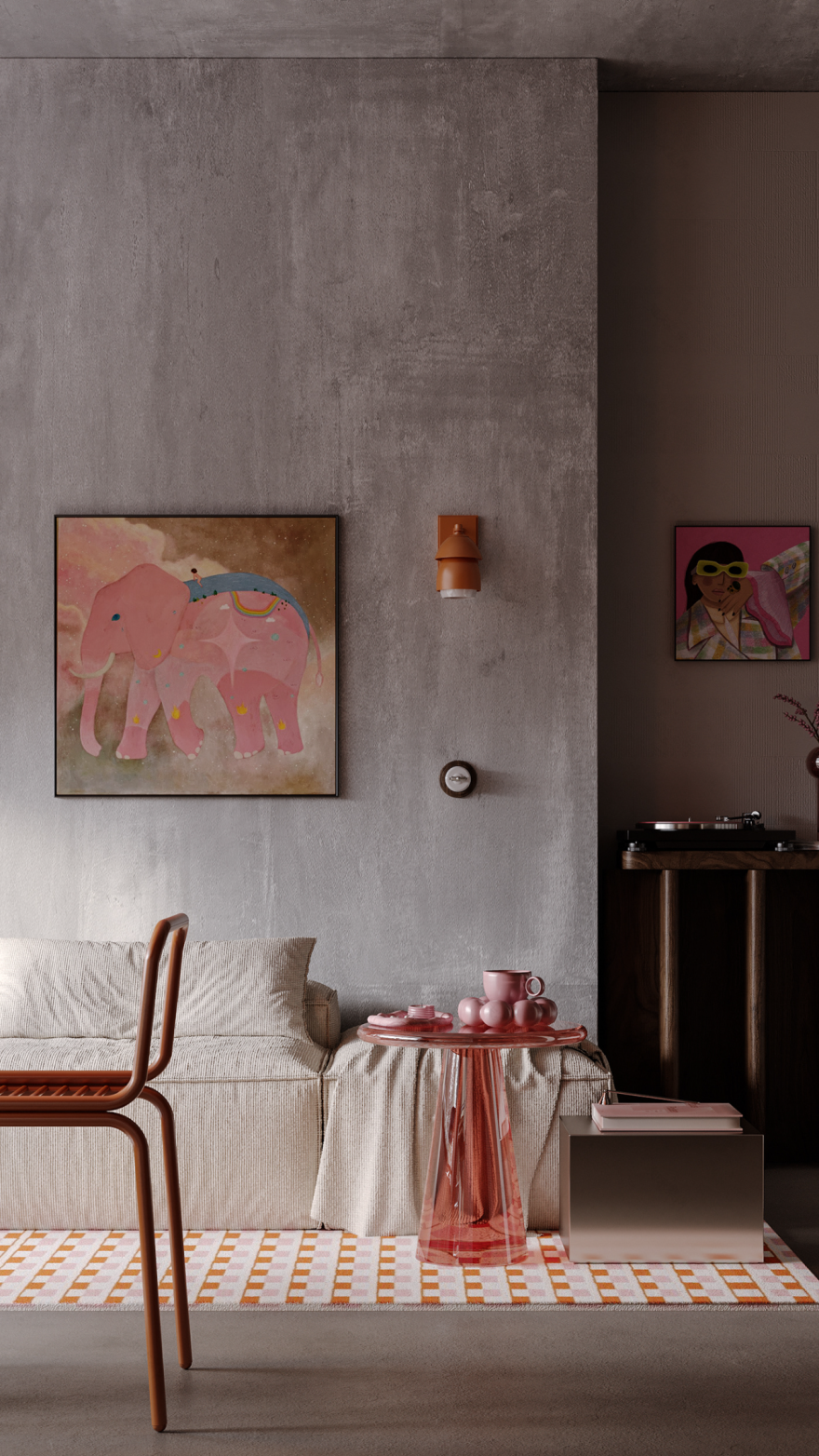 34㎡一室户粉色调温馨公寓丨Oli Moskalets-17