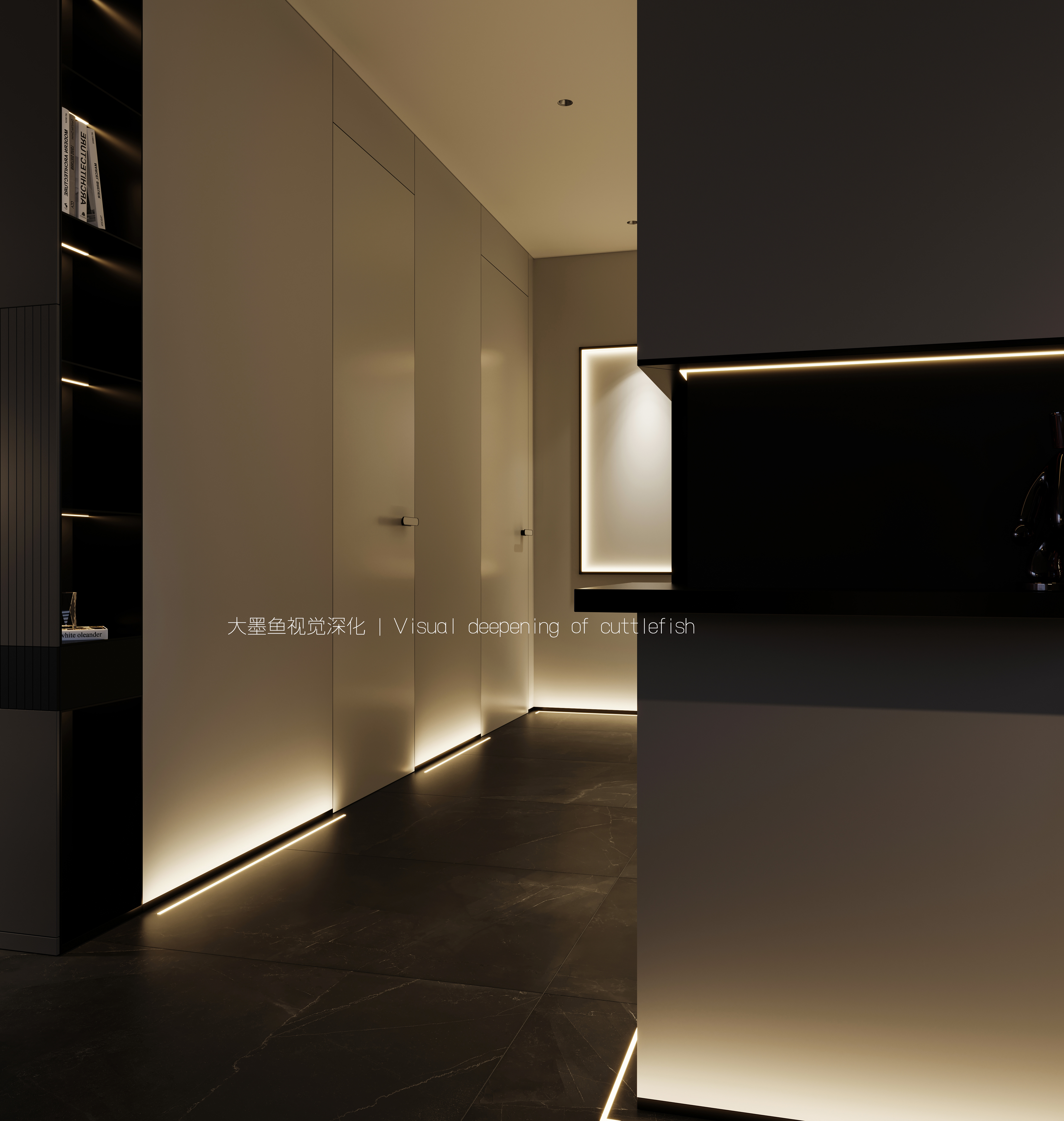 白·黑室内设计案例丨大墨魚視覺深化-13