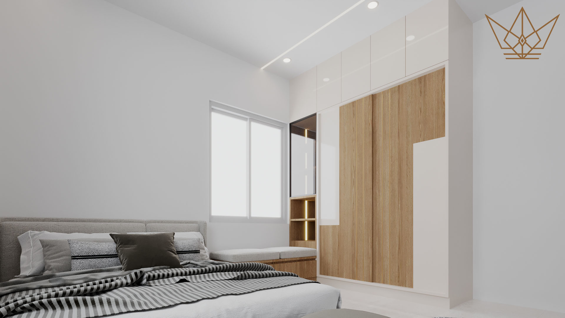 3 BHK Flat Contemporary Design-16