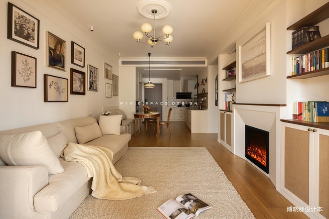 33万元二居118平米装修案例_效果图 - 麻吉家装定制｜轻法式情书，复古浪漫家 - 设计本-24